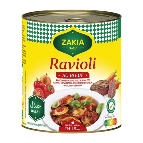 Zakia Ravioli au Bœuf Halal 800g