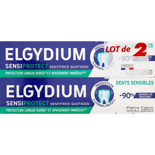 Elgydium Sensiprotect Dentifrice Dents Sensibles 2x75ml