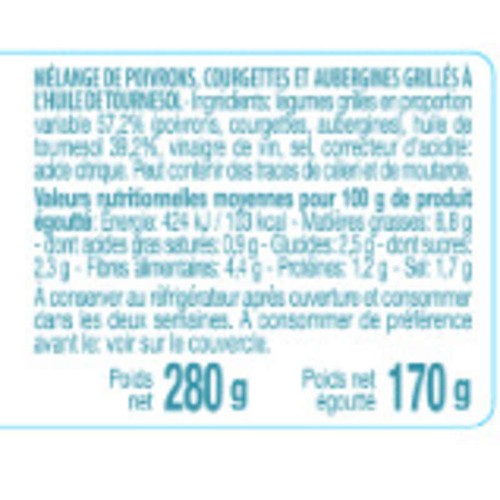 Florelli Mélange de légumes grillés 170g