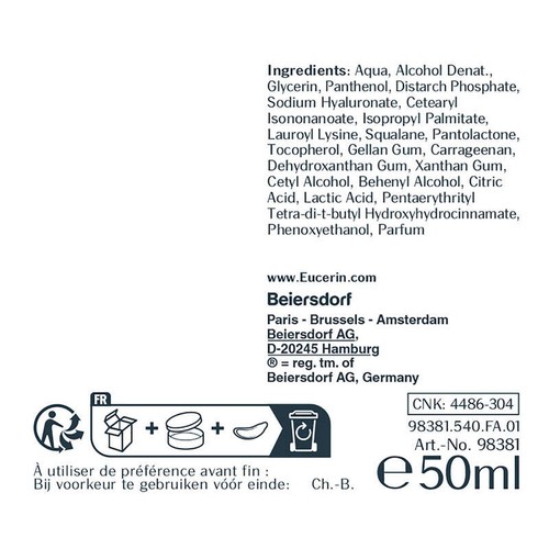 Eucerin Hyaluron-Filler + 3x Effect Gel-Crème Soin de Nuit Booster d'Hydratation 50ml