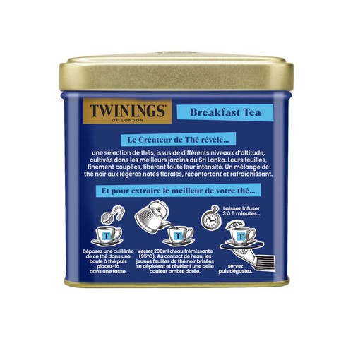 Twinings Thé Breakfast Tea, Intense Et Corsé 200g