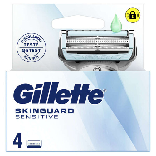 Gillette Skinguard Lames De Rasoir Homme Peau Sensible X4