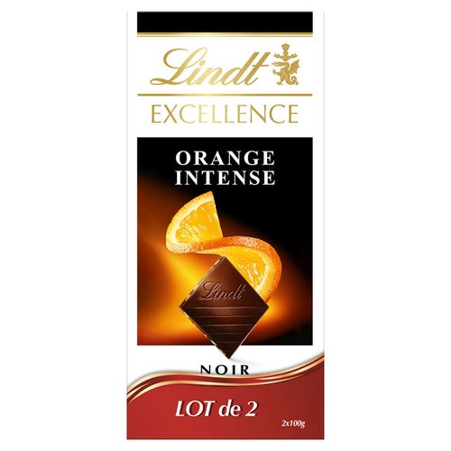 Lindt Excellence Chocolat Noir Orange 2x100g