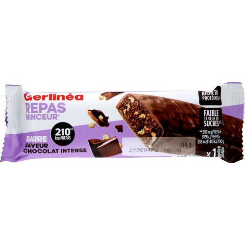 Gerlinéa Barre repas minceur saveur chocolat intense 62g