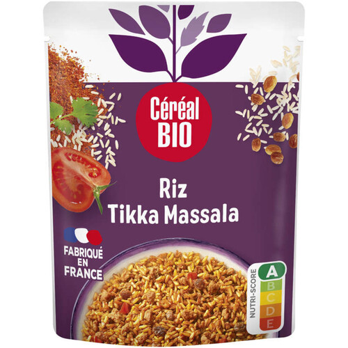 Céréal Bio Riz & Soja Tikka Massala sans viande 220g