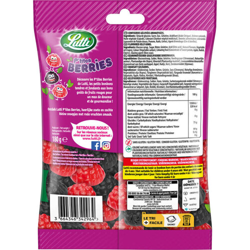 Lutti Bonbons P'tites Berries 180g