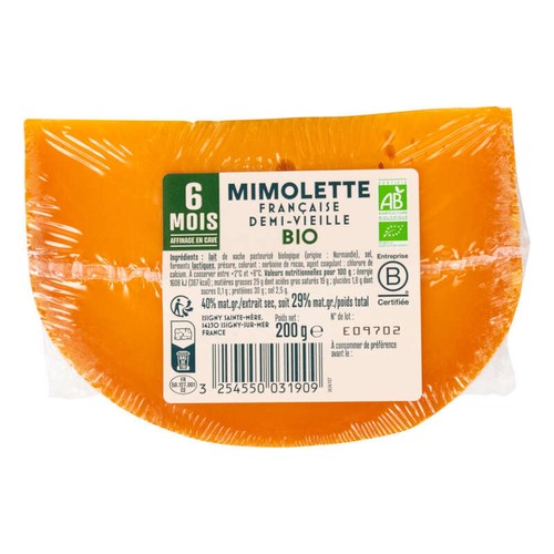 Isigny Sainte Mère Mimolette 1/2 Bio 200g