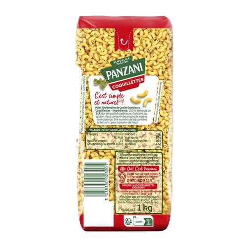 Panzani Pâtes coquillettes 1kg