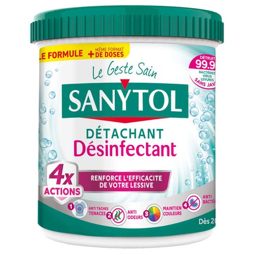 Sanytol Poudre détachante désinfectante 4 actions 450g