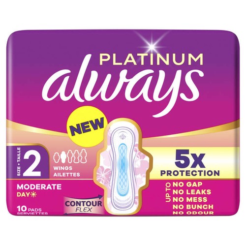 Always Platinum Flux Modéré Jour Taille 2 x10