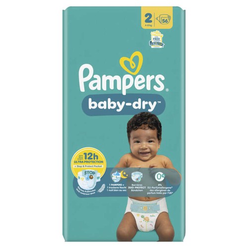 Pampers Couches, Baby-Dry Taille 2 x56