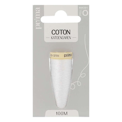 Prima Fil Coton Moyen Blanc 100m