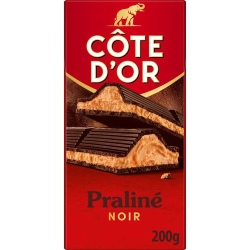 Côte d'Or Tablette Chocolat Noir fourré Praliné 200g