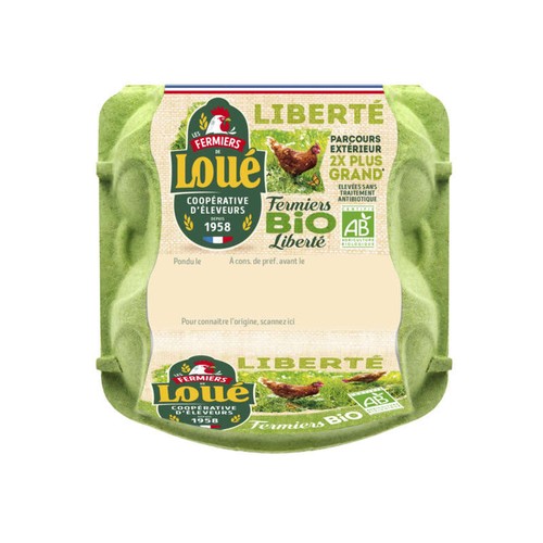 Loué Gros Œufs Fermiers Bio x4