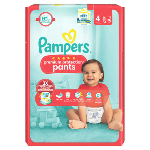 Pampers Premium Protection Pants Couches Culottes CP T4 x19