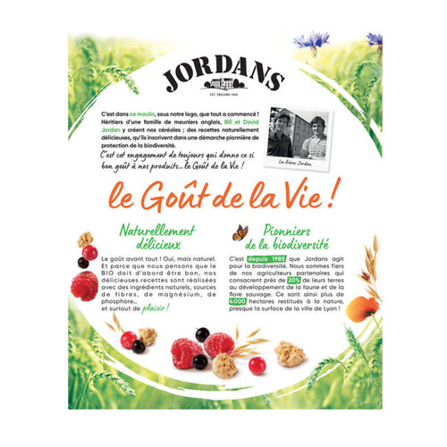 Jordans Céréales Bio Framboises Cassis Cranberries 400 G