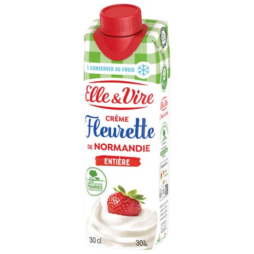 Elle & Vire crème fleurette entière 30% mg brique 30cl
