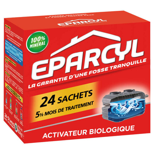 Eparcyl Entretien fosse septique odeurs & engorgement 24 sachets