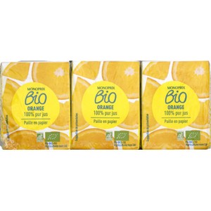 Monoprix Bio 100% Jus d'Orange 6x20cl
