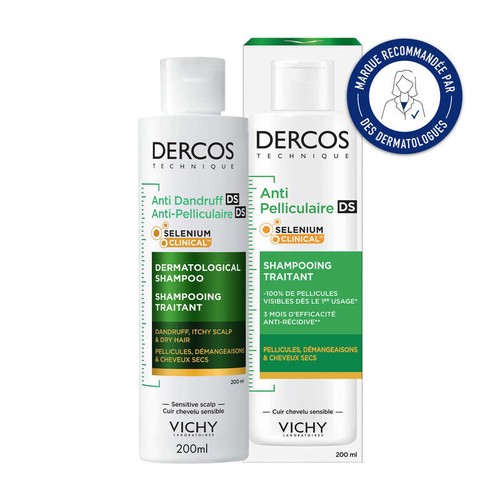 [Para] Vichy Dercos Shampooing Anti Pelliculaire Pour Cheveux Sec 200ml