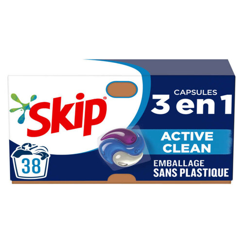 Skip Lessive Capsules 3-En-1 Active Clean x38