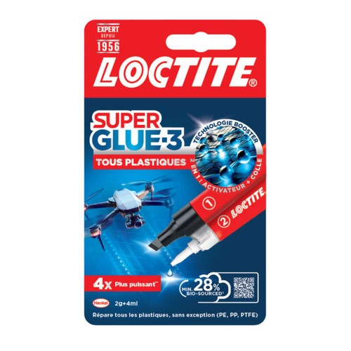 Loctite Super Glue-3, Pour Plastiques, 2g