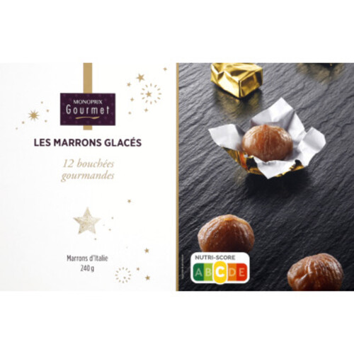 Monoprix Gourmet Les Marrons Glacés, 12 bouchées gourmandes 240g