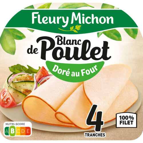 Fleury Michon Blanc de Poulet Doré au Four x4 Tranches 160 g