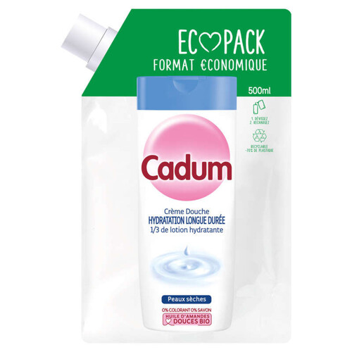 Cadum Ecopack Crème Douche Hydratation 500ml