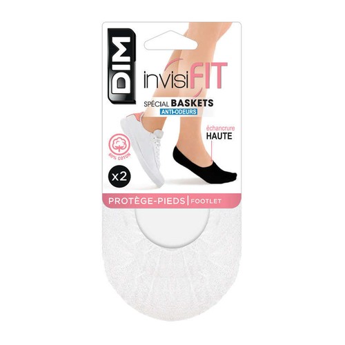 Dim Protège-Pieds Spécial Baskets, Noir, Lot x2