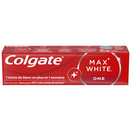 Colgate Max Dentifrice blancheur White One 75ml