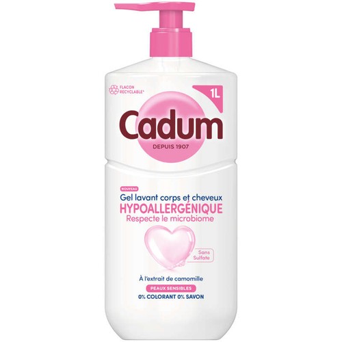 Cadum Douche Gel lavant hypoallergénique à la Camomille 1L