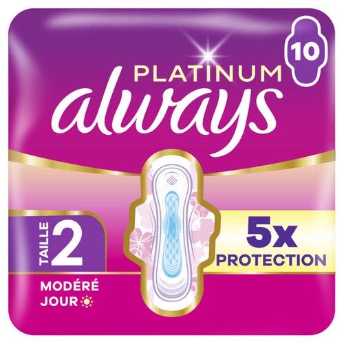 Always Platinum Flux Modéré Jour Taille 2 x10