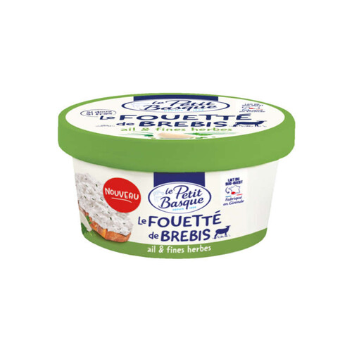 Le Petit Basque Le Fouetté de Brebis Ail & Fines Herbes 140g