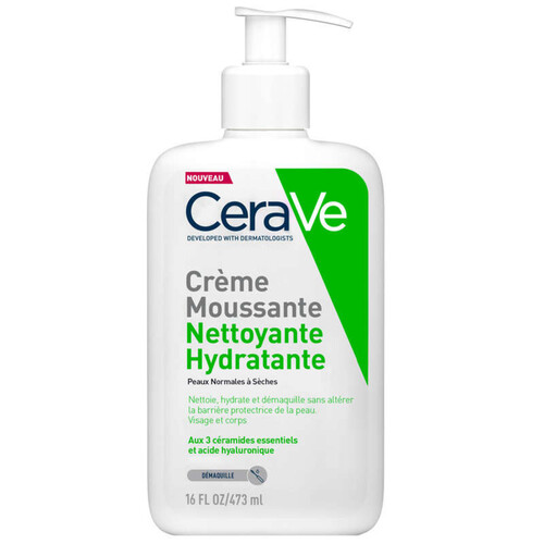 [Para] CeraVe Crème Moussante Nettoyante Hydratante Visage 473ml