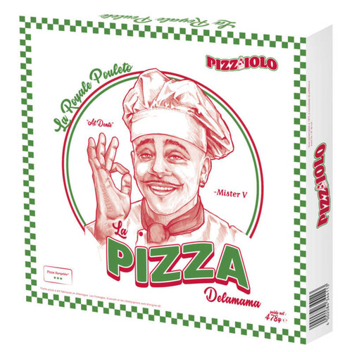 Pizzaiolo la pizza Delamana Royale Pouleto surgelé 478g