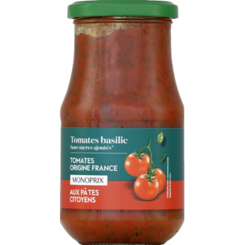 Monoprix Sauce tomate basilic sans sucres ajoutés 420g