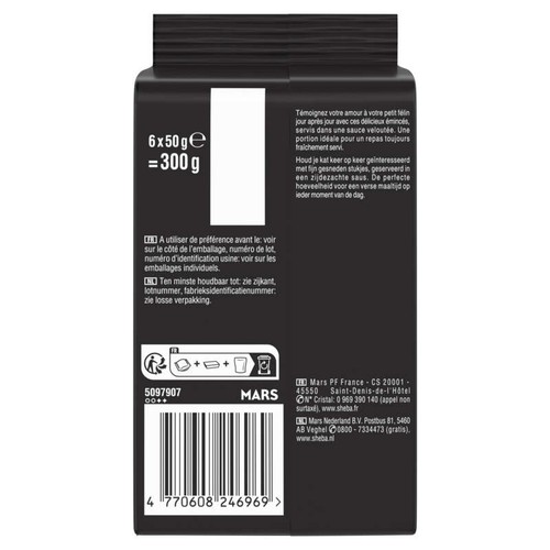 Sheba Sachets Délices du jour en sauce au poisson pour chat 6x50g