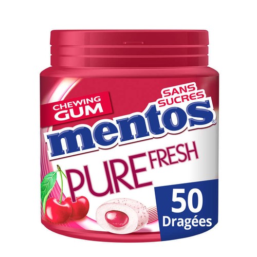 Mentos Pure fresh Dragées sans sucres Cerise x50