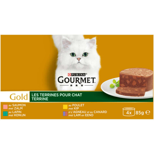 Gourmet Gold Les Terrines pour Chat 4x85g