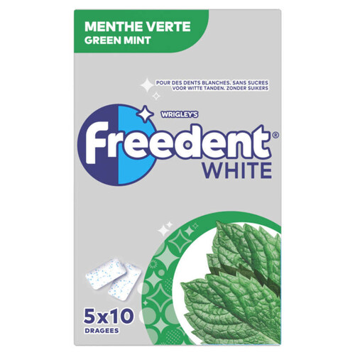 Freedent White Chewing-Gum À La Menthe Verte Sans Sucres 70g