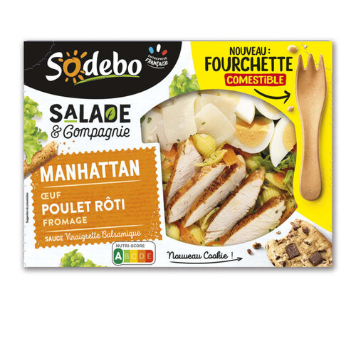 Sodebo Salade & Cie Manhattan Œuf Poulet Rôti Fromage 320g