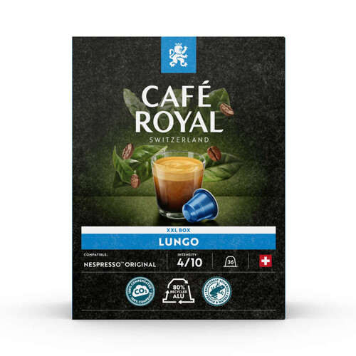 Café Royal Switzerland Capsules Café Lungo Intensité 4/10 X 36
