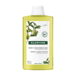 Klorane Légèreté Shampoing Assainissant à la Pulpe de Cédrat Pour Cheveux normaux Régraissant Vite 400ml