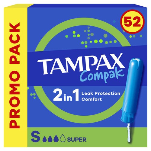 Tampax Compak Super Tampons Avec Applicateur x52