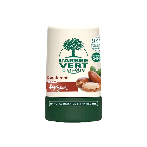 L'Arbre Vert Déodorant Argan & Hamamélis Sans alcool 24H 50ml