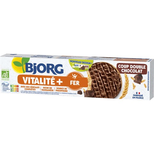 Bjorg Bio Nutri+ Biscuits Coup Double Chocolat 200g