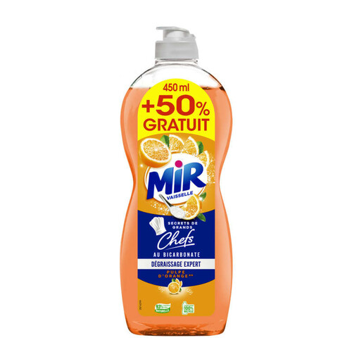 Mir - Liquide vaisselle bicarbonate orange (500ml) commandez en ligne avec  Flink !