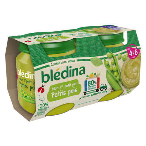 Blédina Mon 1er petit pot Petits Pois dès 4/6 mois 2x130g