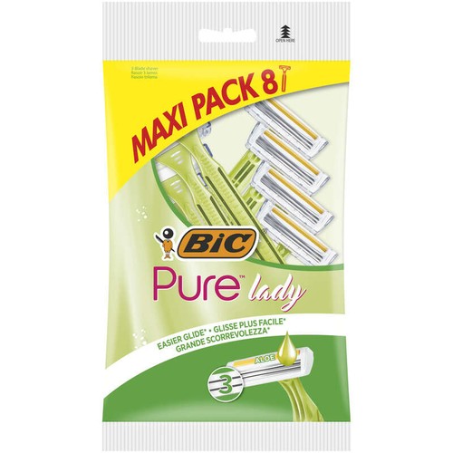 Bic Rasoirs Jetables Pure Lady Femme Aloe Vera x8